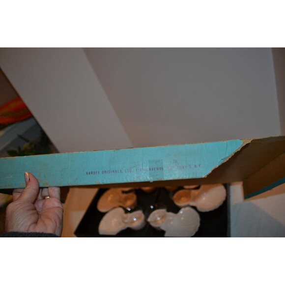 Vintage Pink Sea-Servers for Party of Six 1950s - Picture 5 of 5